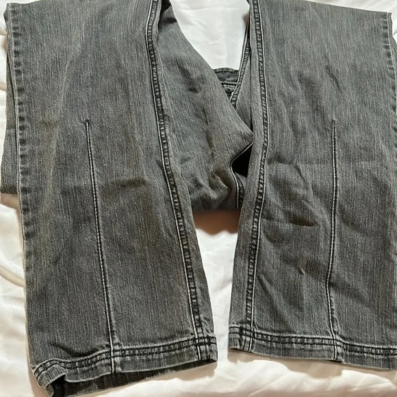 DKNY women’s 14 grey moto boot cut jean - Picture 3 of 3